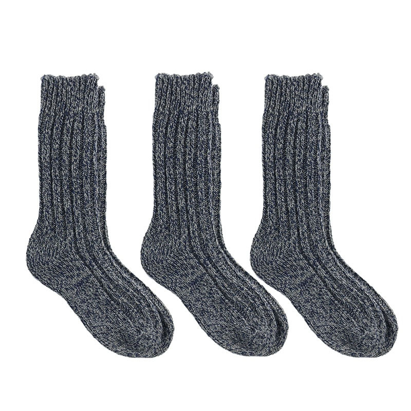 Custom Logo Hiking Trail Walking Thick Warm Fuzzy Merino Wool Winter Socks for Men Women and Kids