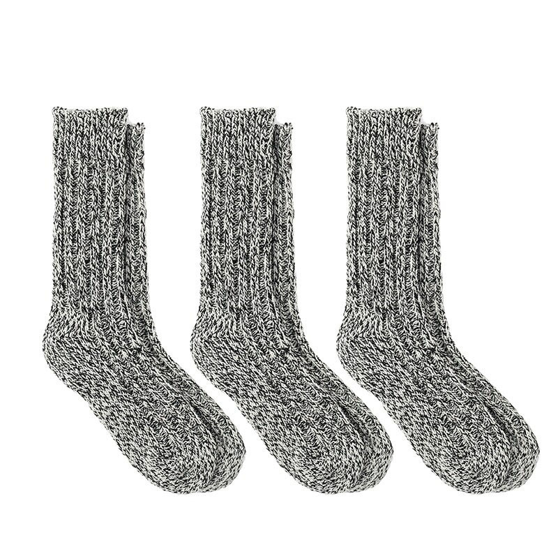 Custom Logo Hiking Trail Walking Thick Warm Fuzzy Merino Wool Winter Socks for Men Women and Kids