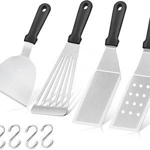 king international Griddle Spatula Set of 7  Stainless Steel Griddle Accessories - Metal Spatulas Scraper for Flat Top Cast Iron