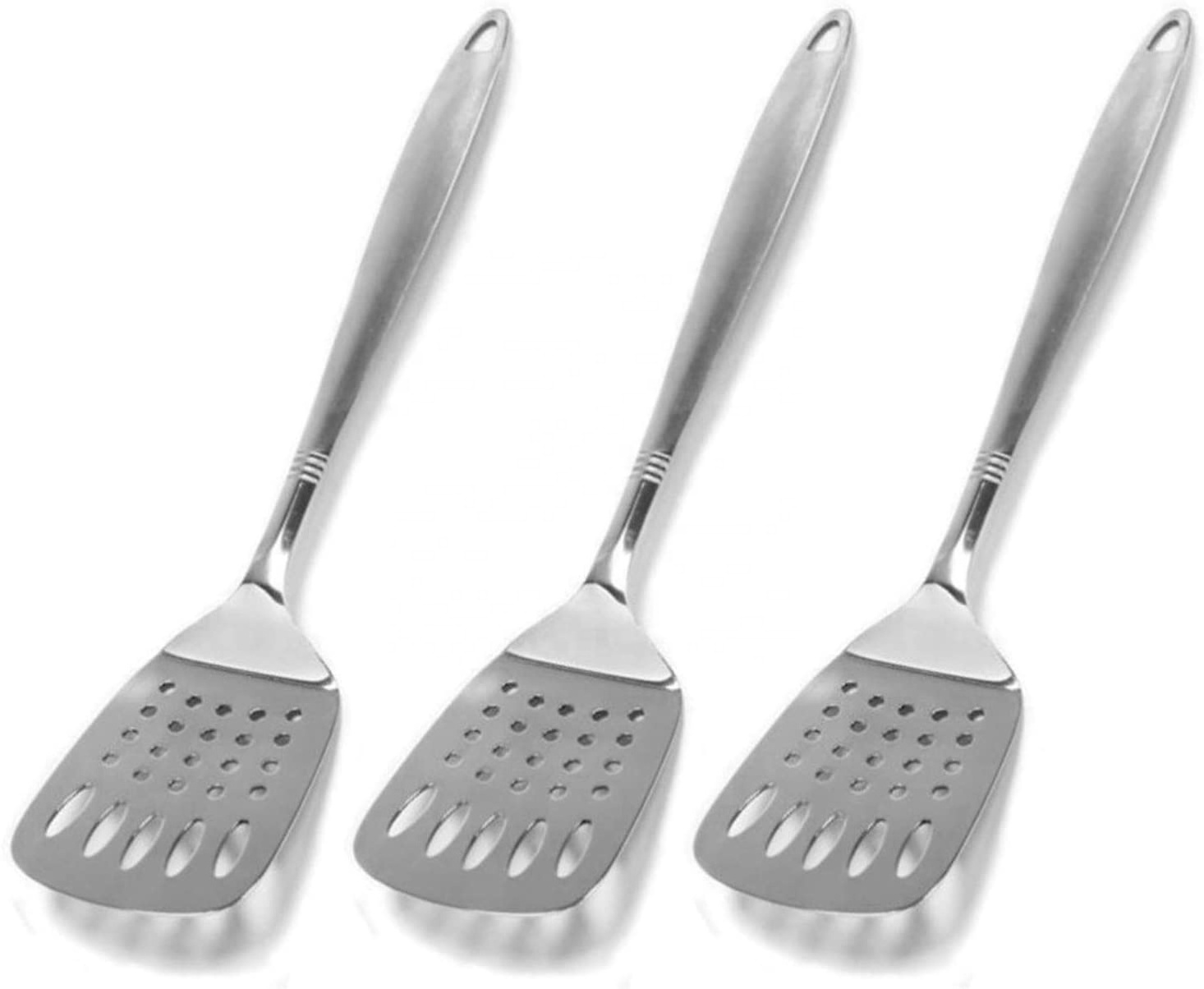 king international Fish Turner spatula Stainless Steel Slotted Turner Kitchen Steak Spatula for Cooking Flipping & Frying Fish