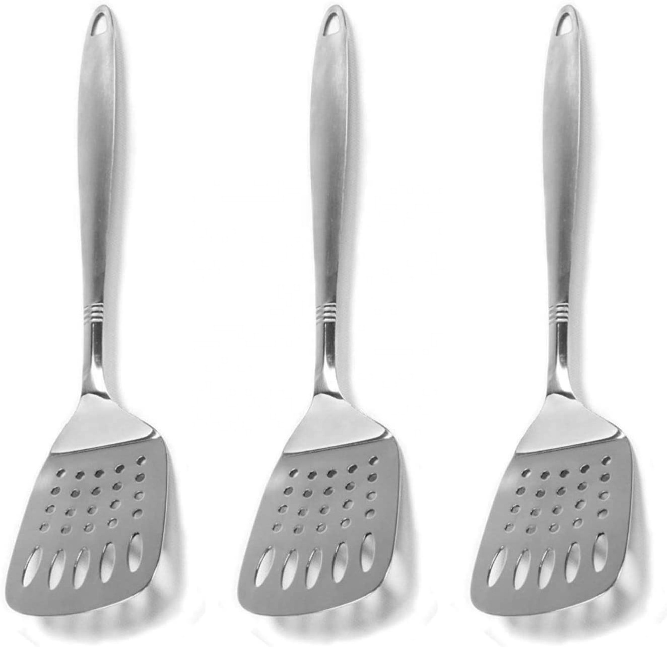 king international Fish Turner spatula Stainless Steel Slotted Turner Kitchen Steak Spatula for Cooking Flipping & Frying Fish