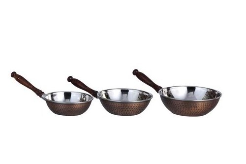 high king international Copper Bottom Sauce Pan Stainless Steel Sauce Pan With Wire Handle Multiple Sizes Available Best Quality