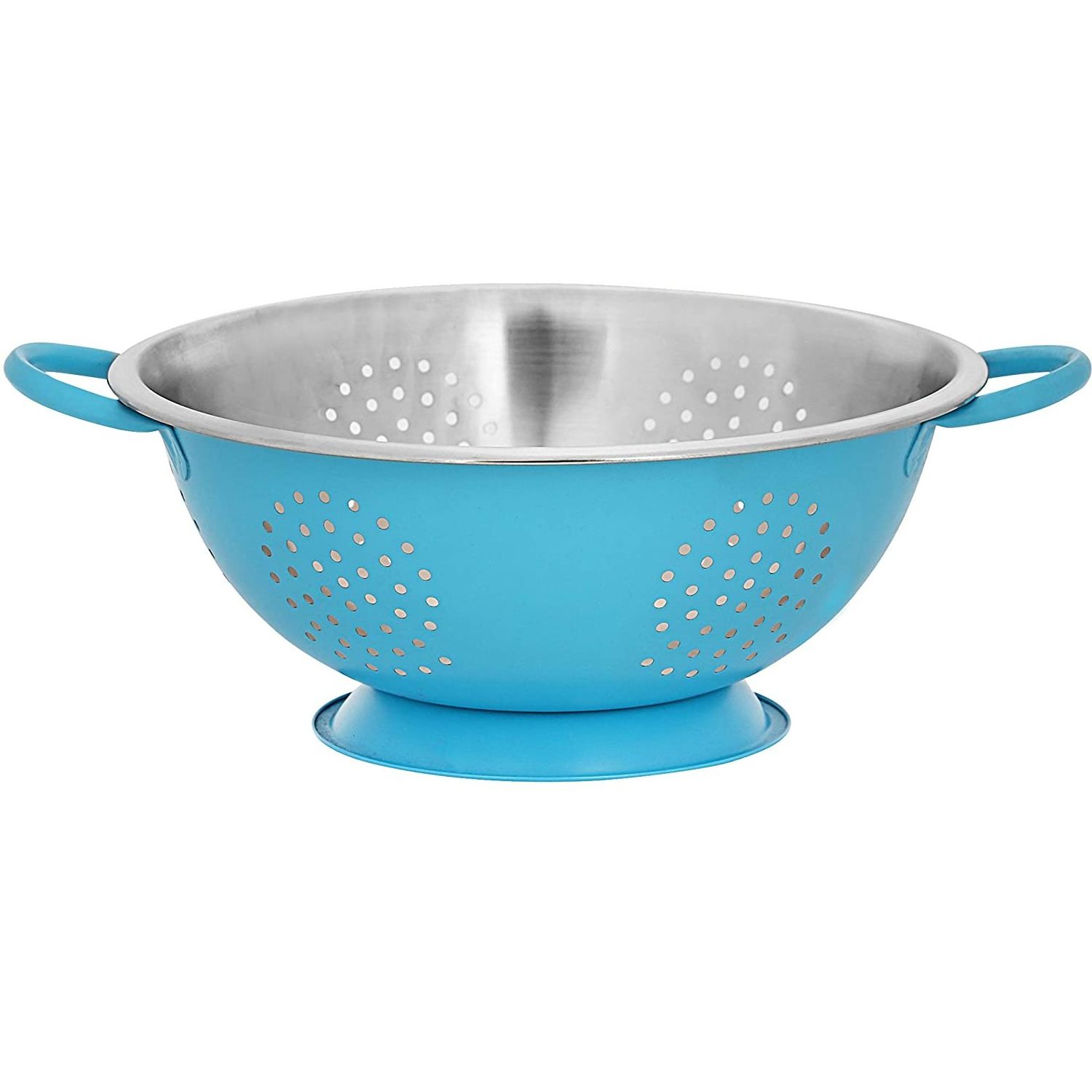 Supply rice colander with double handle stainless steel kitchen strainer colander king best hand printed colanders