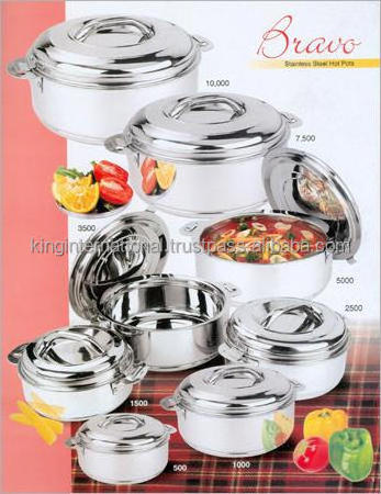 king International copper bottom stainless steel  unique design  casserole  and serving bowl with stylish lid sets for parties