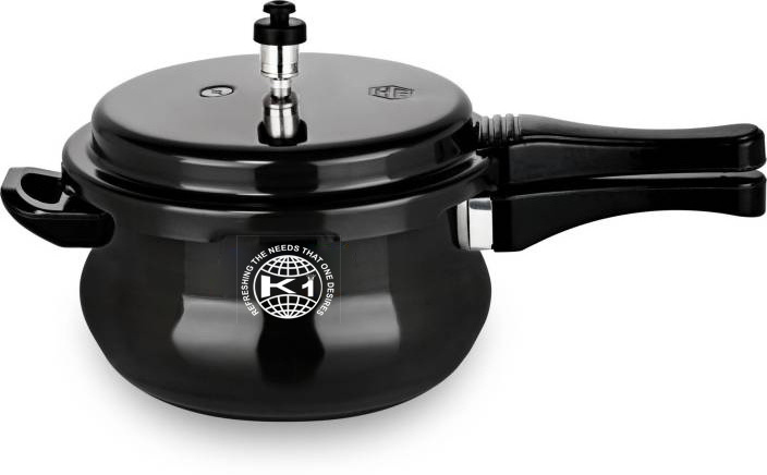 Eco-friendly and stocked commercial black anodized pressure cooker with outer lid