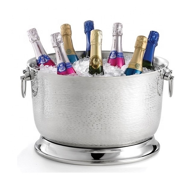 KIN GInternationl   Ice Bucket Double Wall Insulated Made Champagne &Wine Bucket Keeps Ice  Stainless Steel Ice Bucket with Lid