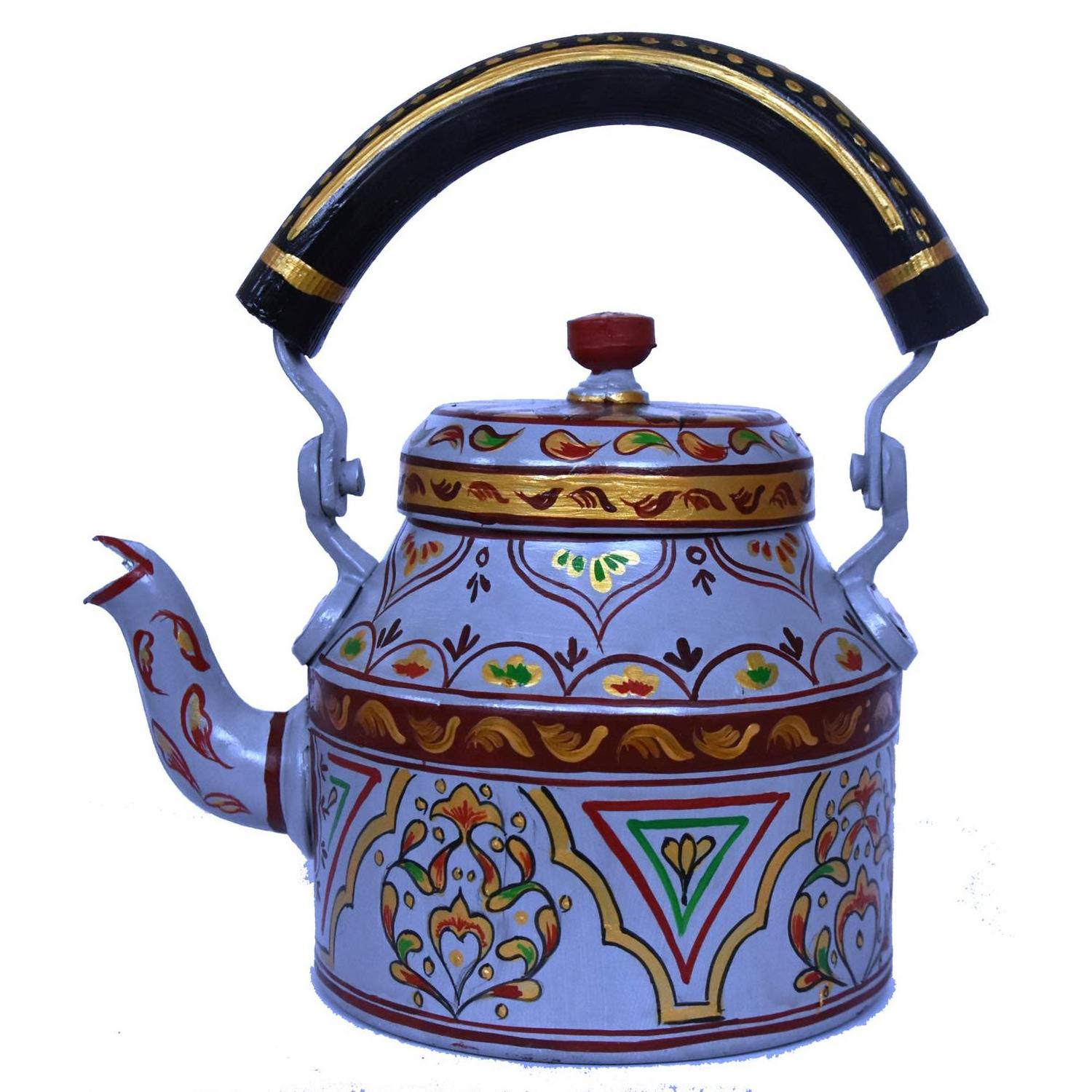 king international New Look Modern Tea Pot Hand Painted tea Kettle For Serving the Tea New Look Metal Pot