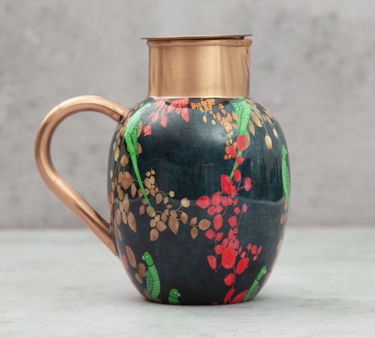 King  Home And Hotel Decorative Modern Copper Water Pitcher With Good Quality Enamel Printed water jug hot selling product