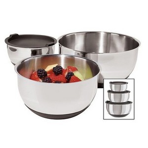 New modle high quality induction bowl  3 Steel bowl stainless steel bowl with lid