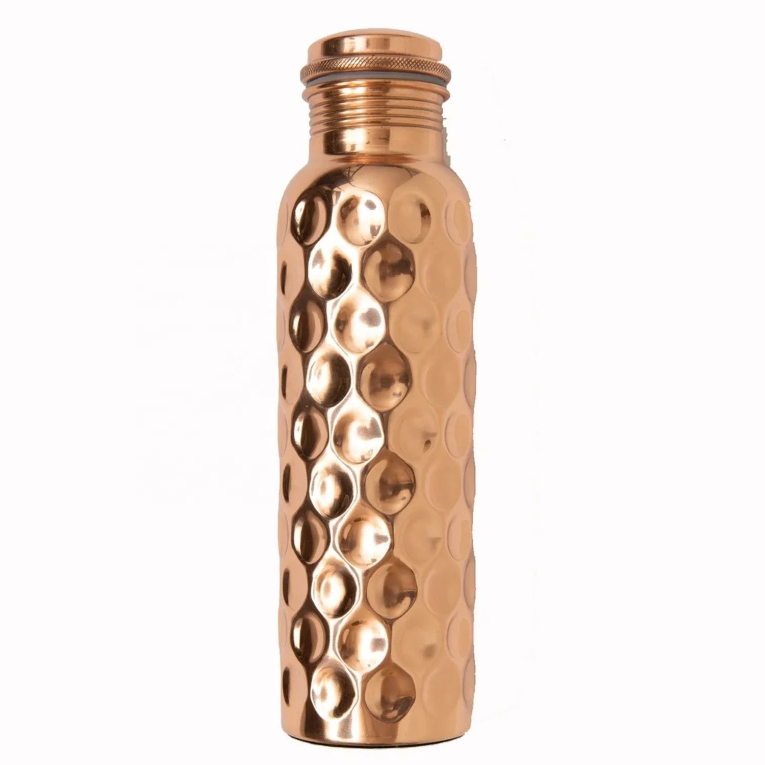 Best Selling Diamond Hammered 35 Oz Drink Ware Set Pure Copper Water Bottle Hammered 100% Pure Copper Water Bottle With Set