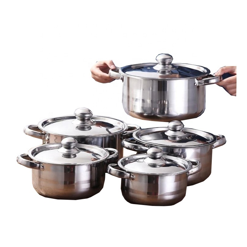 king international Stainless steel casserole Steel Cookware Set Kitchen Sets Pan Cookware Cooking Pot Stainless