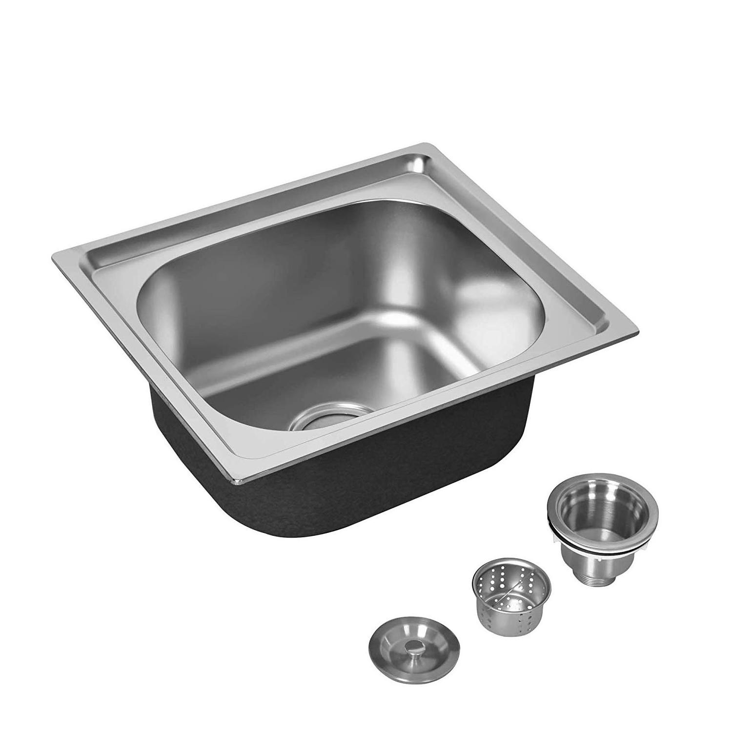 Stainless steel restaurant large folding kitchen sink with drain board table