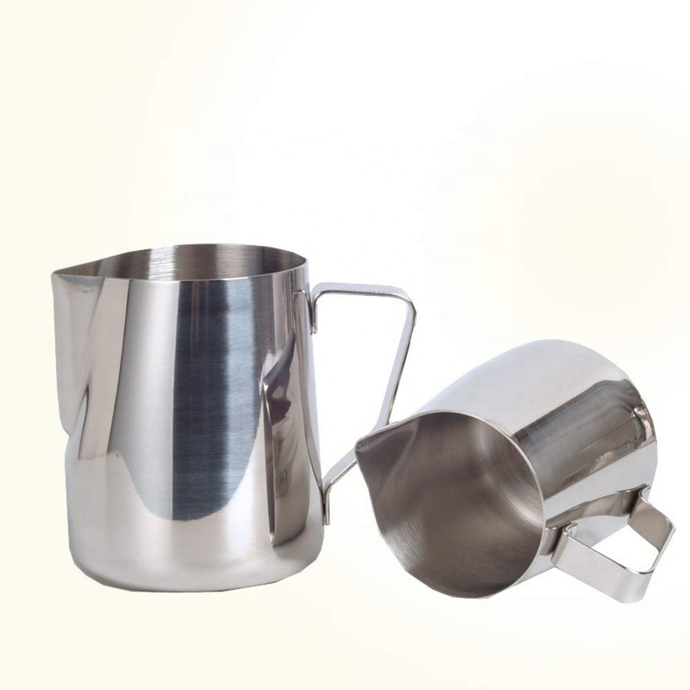 Coffee Milk Frothing Pitcher Jug with Measuring Wholesale Stainless Steel 304 Coffee & Tea Sets any Capacity any Size Metal