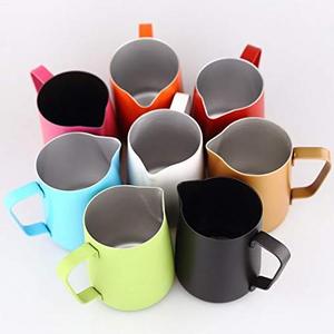 Coffee Milk Frothing Pitcher Jug with Measuring Wholesale Stainless Steel 304 Coffee & Tea Sets any Capacity any Size Metal