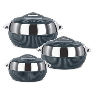 king Stainless steel cookware set 3 pcs casserole cooking pot set  plastic with stainless steel hot pot 3 liter 2 litre