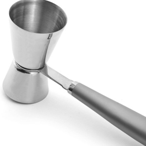 High Quality Silver Peg Measure Jigger with Handle & Cocktail Shaker Drink Measuring Bar Tool Jigger 30/60Ml