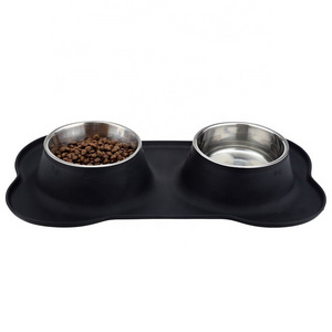 pet bowls Stainless Steel Water and Food Feeding Bowl for Adult Dogs, Puppies, cats Stainless Steel Water and Food Feeding Bowl