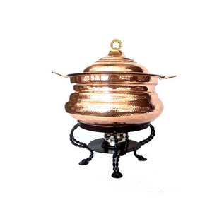 Hotel restaurant luxury copper chafing dish food warmer high quality new design best latest design  copper chaffing dish