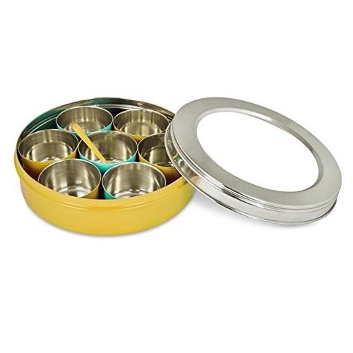 Hot Sale Good Quality Stainless Steel Magnetic Spice box,Indian Spice Box