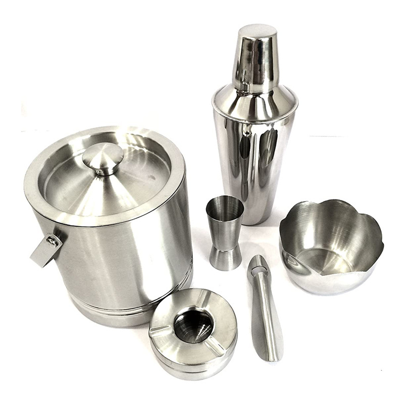 King international  Amazon 3 Piece Bar Stainless Steel Boston  shaker set drink wedding ware use party  ware cocktails shakers