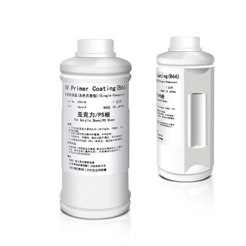 Acrylic Uv Coating 1000ml Glass Primer For Uv Flatbed Printer Uv Ink Primer Metal Coating Machine