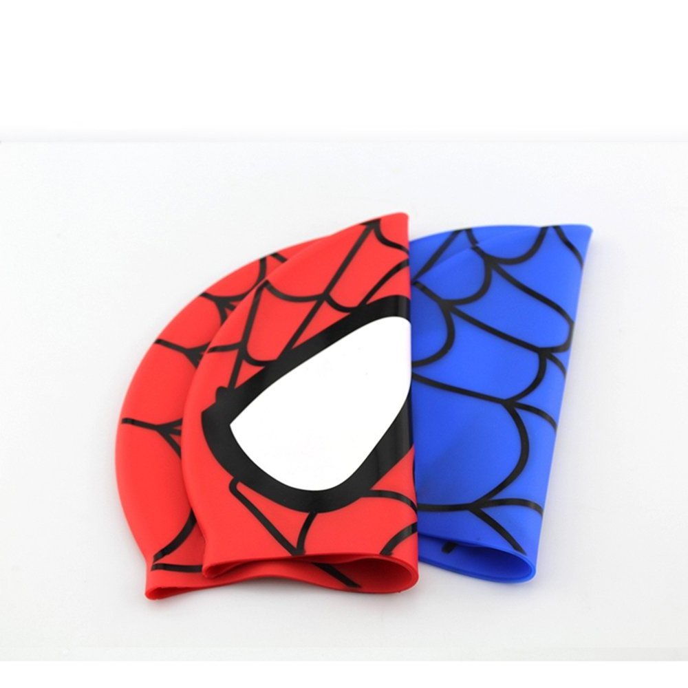 Cartoon Printing Silicone Swim Cap-Spiderman Swim Cap -Child Swim Cap Hat