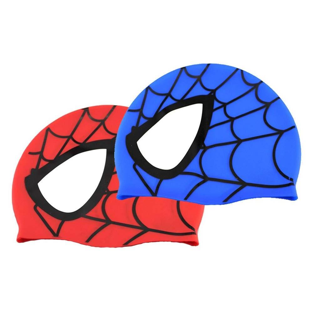 Cartoon Printing Silicone Swim Cap-Spiderman Swim Cap -Child Swim Cap Hat