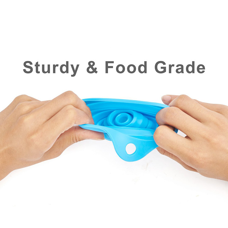 100% Food Grade Silicone  Mini Funnel, Collapsible Flexible Kitchen Liquid Oil Transfer Funnel