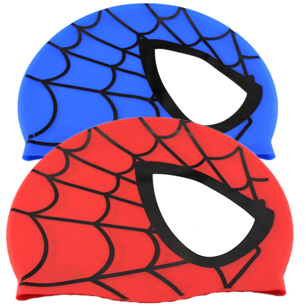 Cartoon Printing Silicone Swim Cap-Spiderman Swim Cap -Child Swim Cap Hat