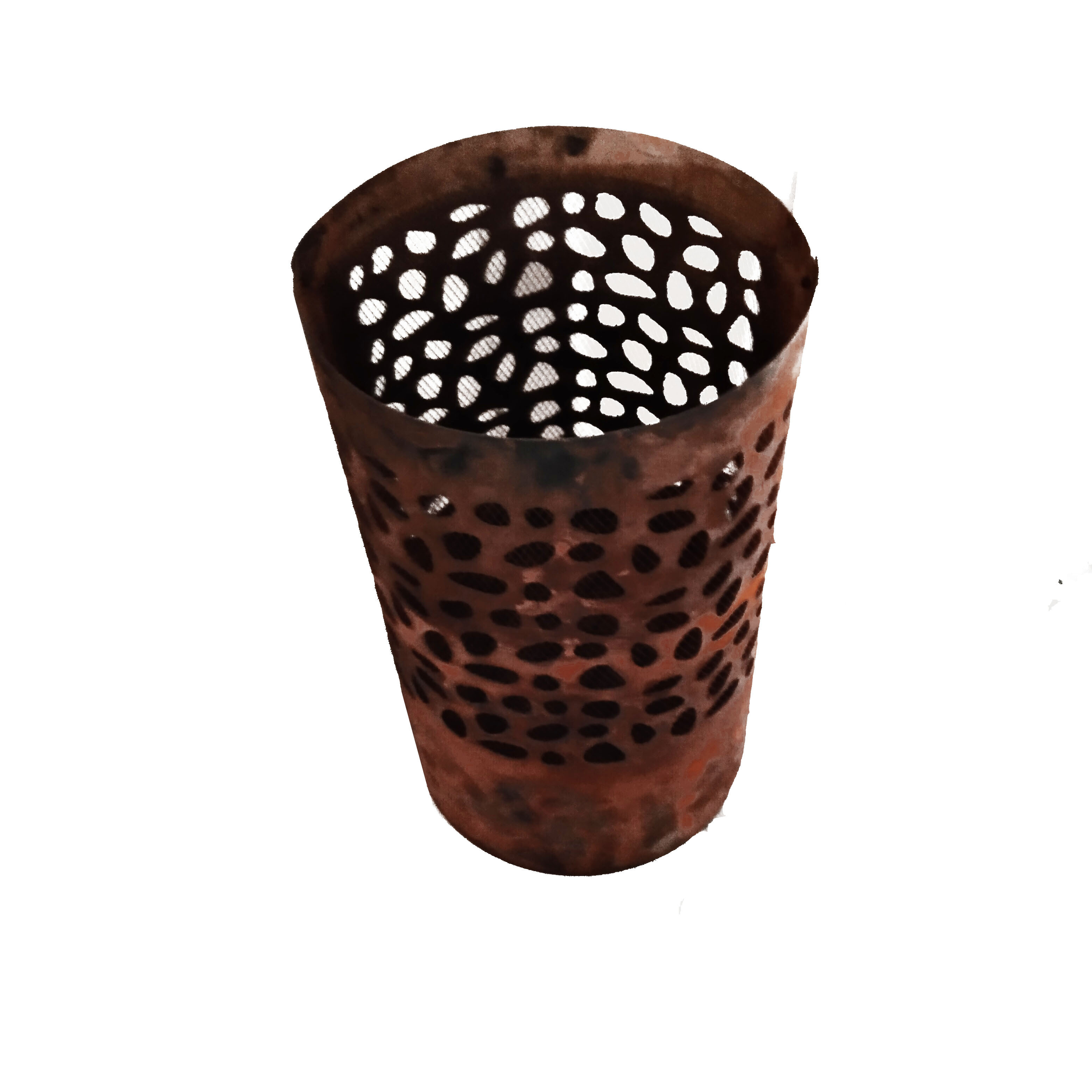 Fire Barrel Rustic Fire Basket Garden Burner Corten Steel Firepit