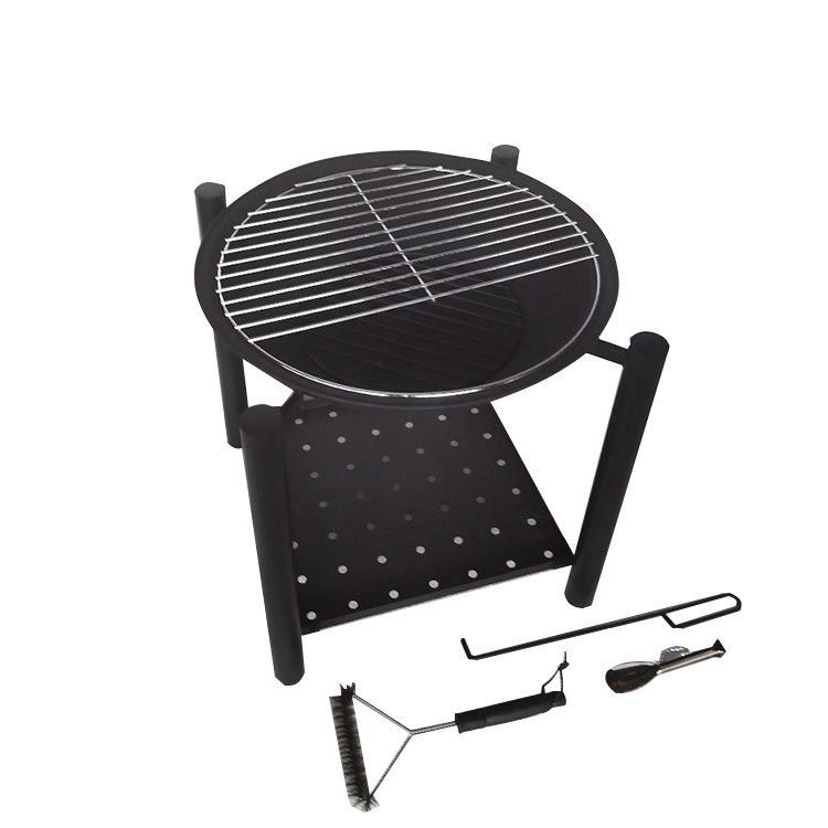 Fire Pit with Poker and Grate  with bbq grills outdoor Fire Pit for Camping Campfire Party Travel Heat Provide