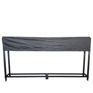 Long 8 feet Steel Metal log holder with Rain Cover Heavy Duty Fire Log Holder