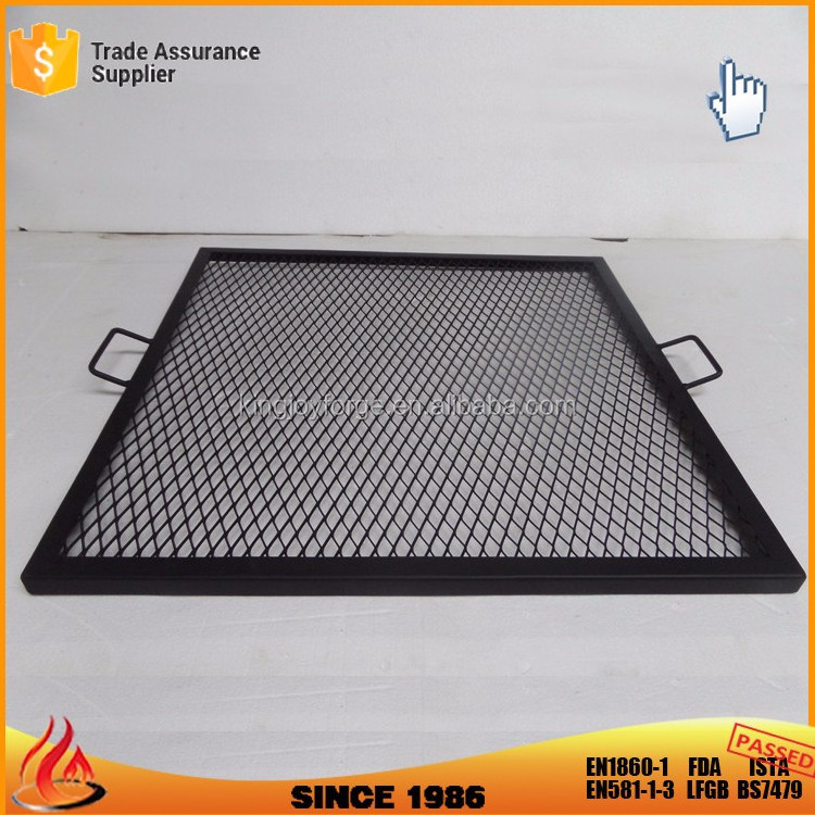 40 INCH Outdoor Square Metal BBQ Campfire Grill Portable Outside