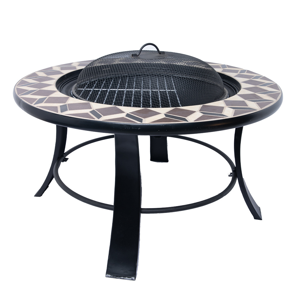 Slate outdoor garden propane wood burning Fire Pit Table