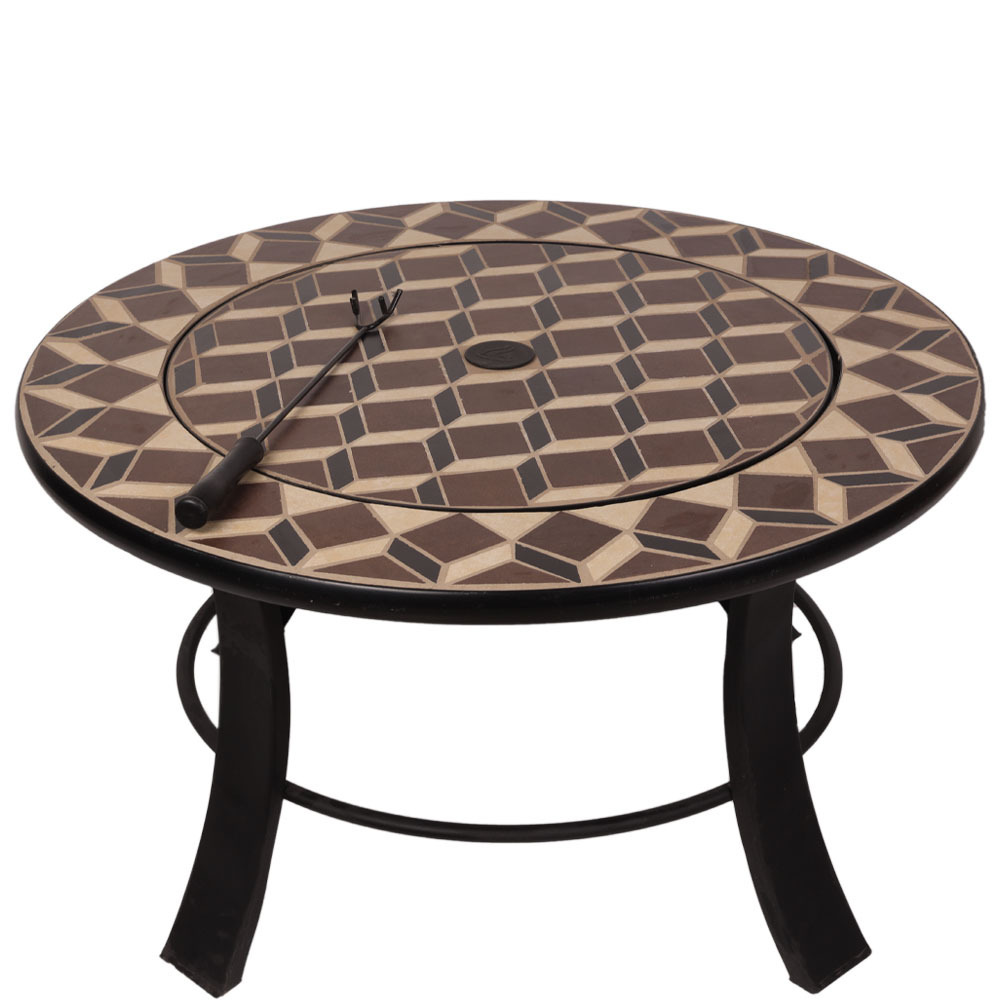 Slate outdoor garden propane wood burning Fire Pit Table