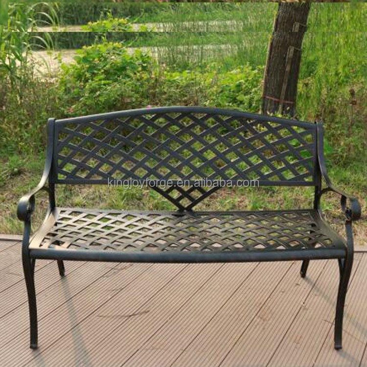 Outdoor Patio Garden Bench All-Weather Cast Aluminum Loveseats