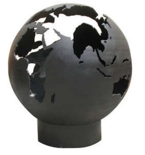 Outdoor Ball shaped wood burning globe steel sphere fire pit