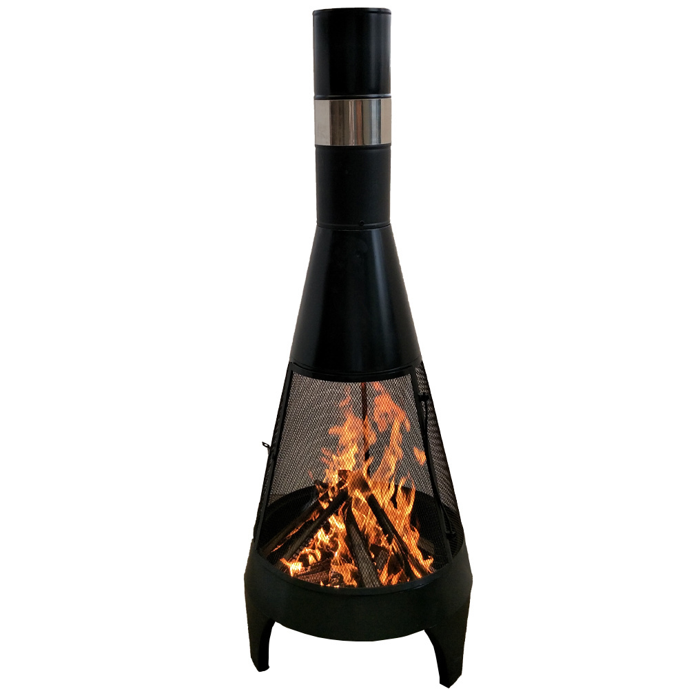 KingJoy 120cm Campfire Patio Wood Steel Fireplace Chimeneas