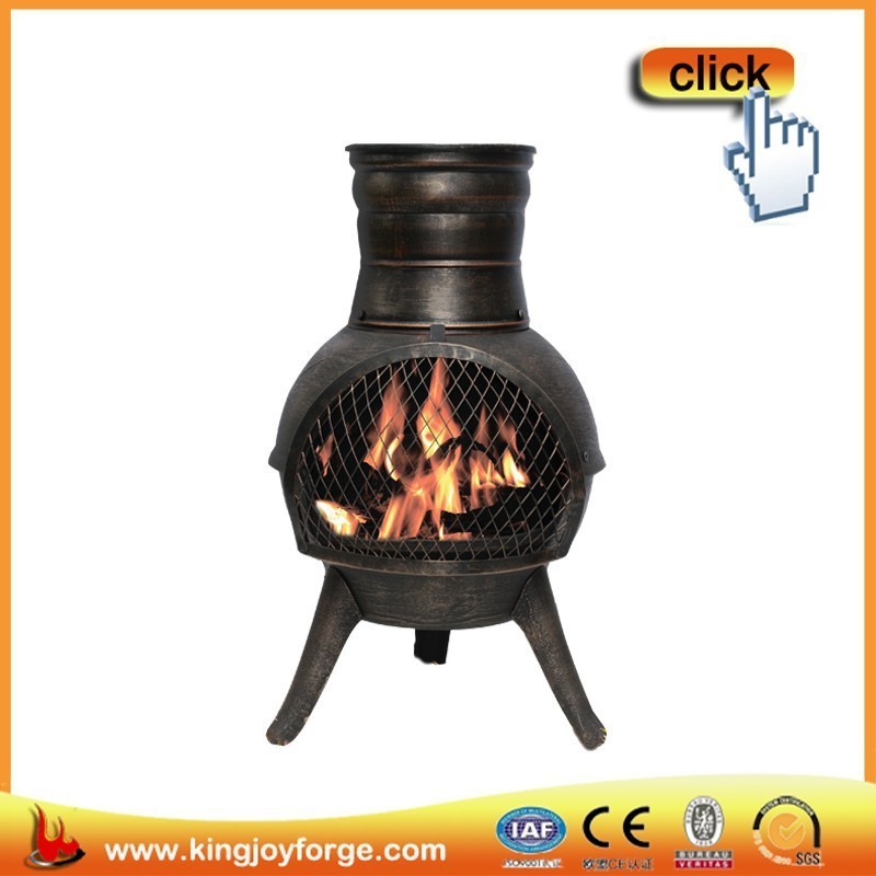 Cast Iron Chiminea Patio Heater BBQ Fire Pit Chimenea Heater Wood burning Stove