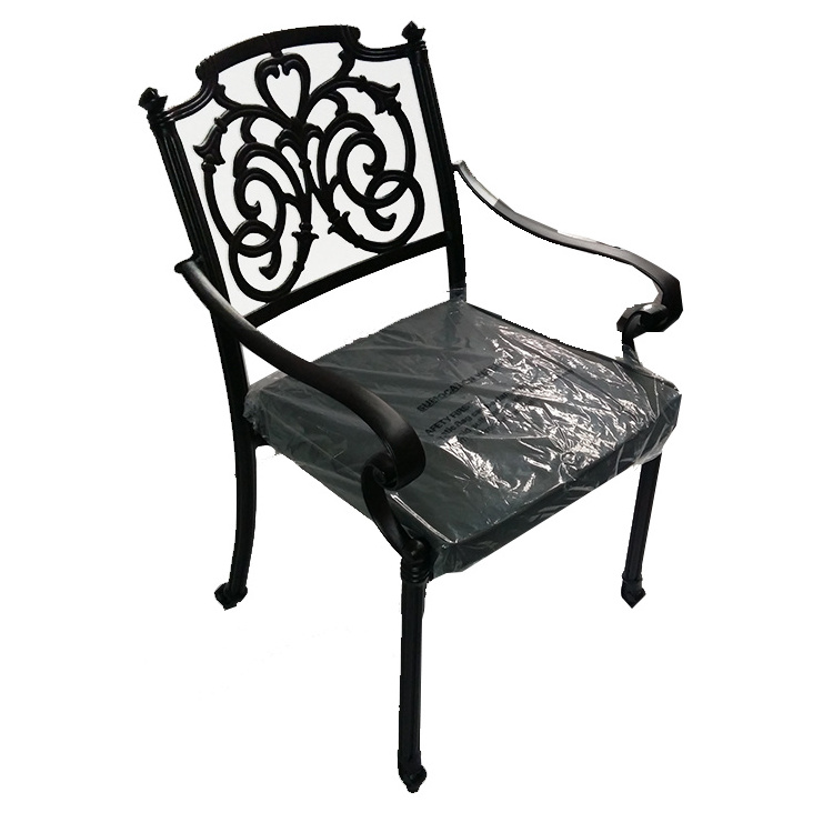 luxury outdoor high back dinning chair heavy duty garden furniture