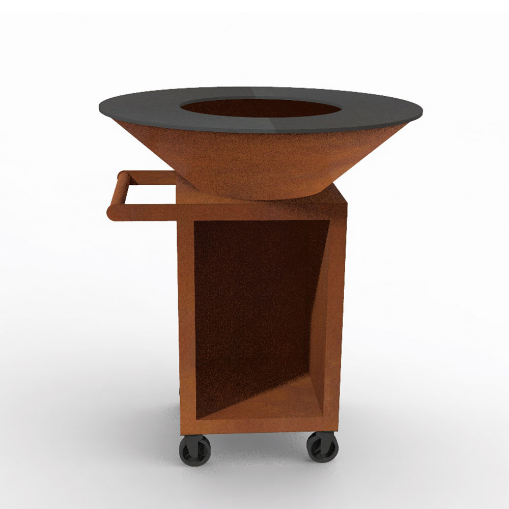 brasero plancha corten steel fire pits bbq for outdoor cooking