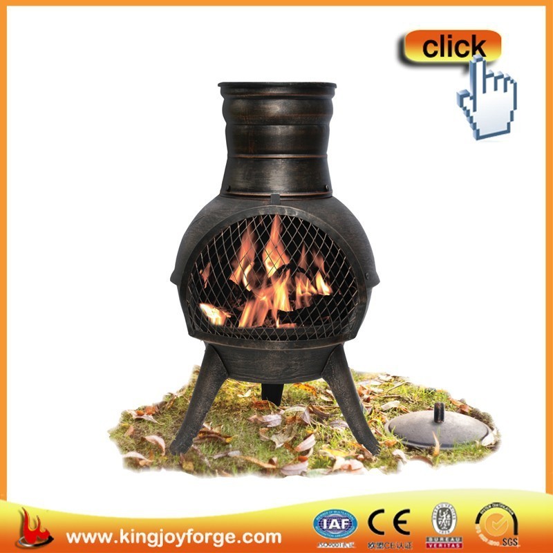 Cast Iron Chiminea Patio Heater BBQ Fire Pit Chimenea Heater Wood burning Stove