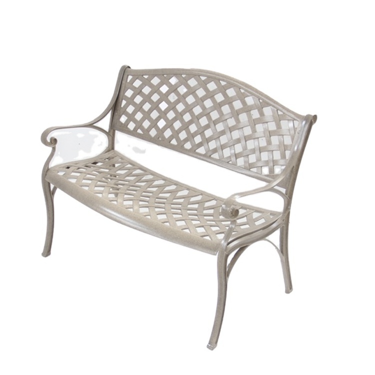 Outdoor Patio Garden Bench All-Weather Cast Aluminum Loveseats