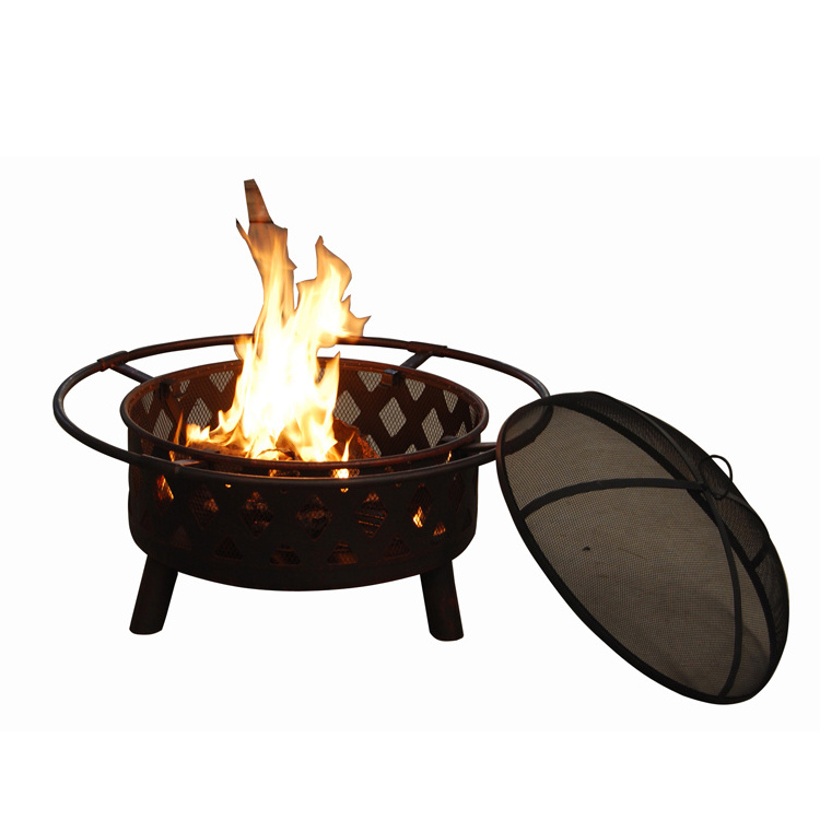 Wood Burning Fire Bowl Camping Garden Metal Oem Outdoor Fire Pits Steel Bracero Firebowl Round Fire Pit Concrete All-season