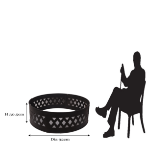 Camping steel large outdoor wood burning fire pit ring