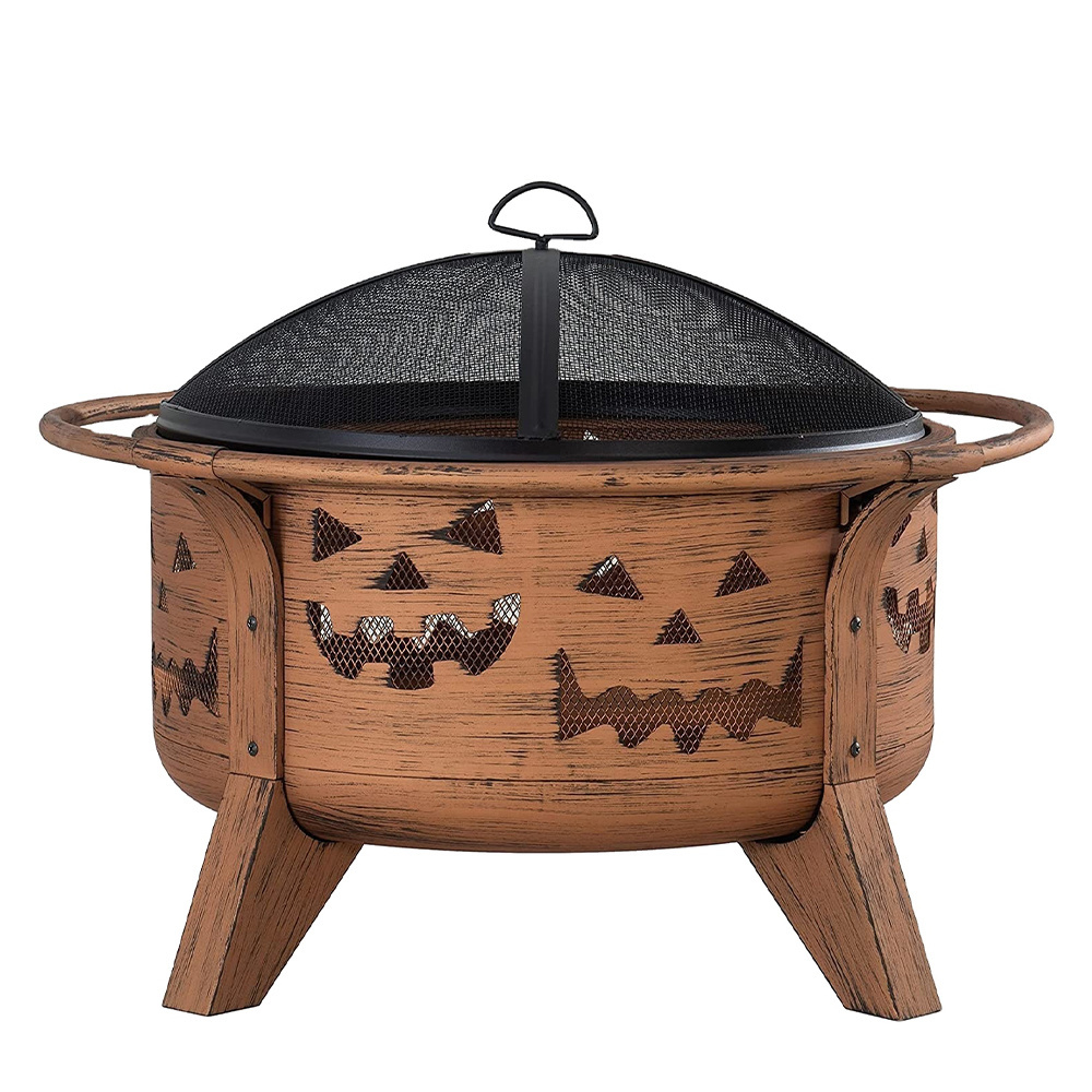 Custom pattern outdoor brazier garden camping wood burning copper fire pit portable