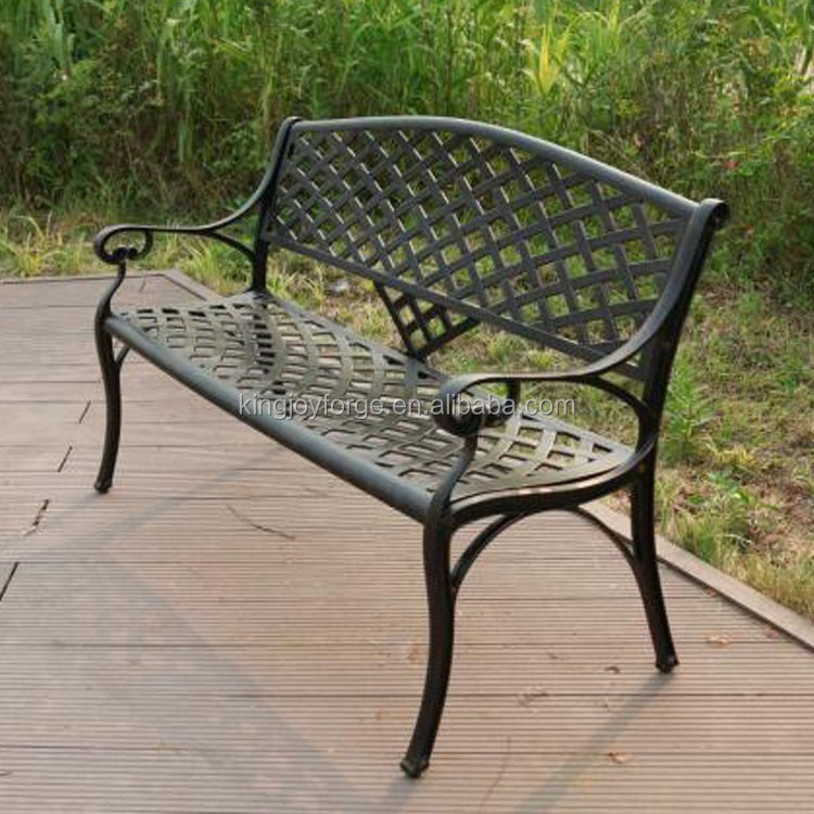 Outdoor Patio Garden Bench All-Weather Cast Aluminum Loveseats