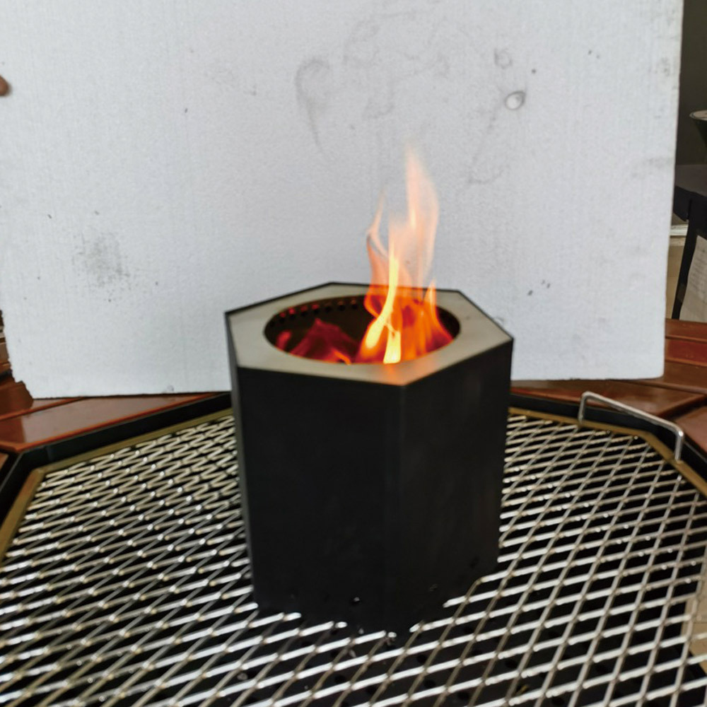 6.5inch Bigger Tabletop Fire Pit with Stand,Smokeless Table top Firepit