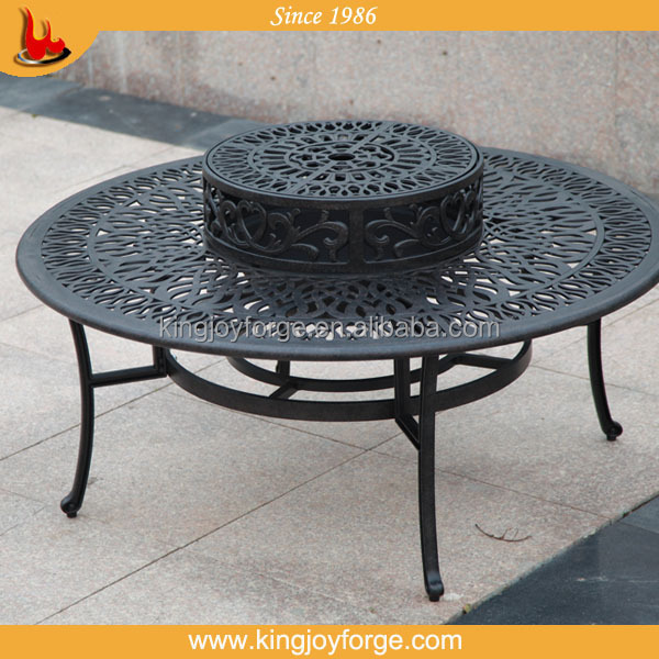 Outdoor Patio Furniture Cast Aluminum fire pit table Deep Seating Sofa