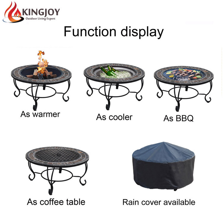 35 inch wood burning slate Fire Pit Table